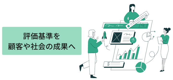 研究の評価基準を顧客や社会の成果へ